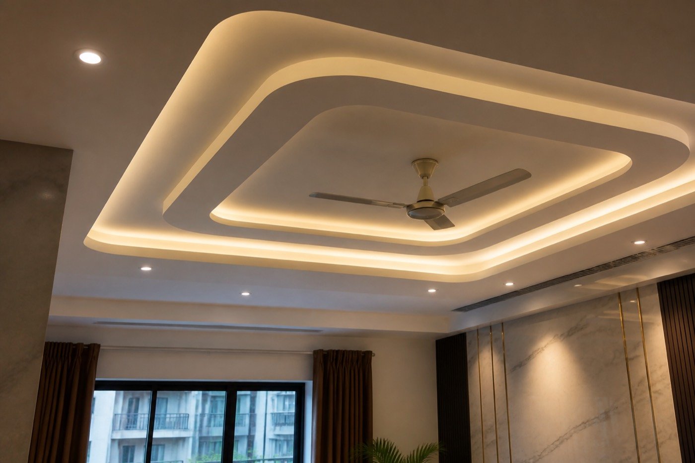 False ceiling and lighting design